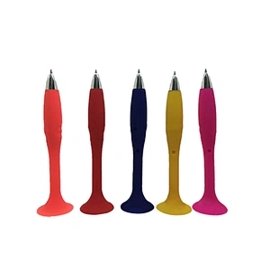 Customized logo silicone sucking disc ballpen