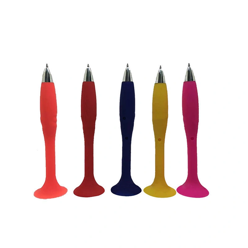 Customized logo silicone sucking disc ballpen