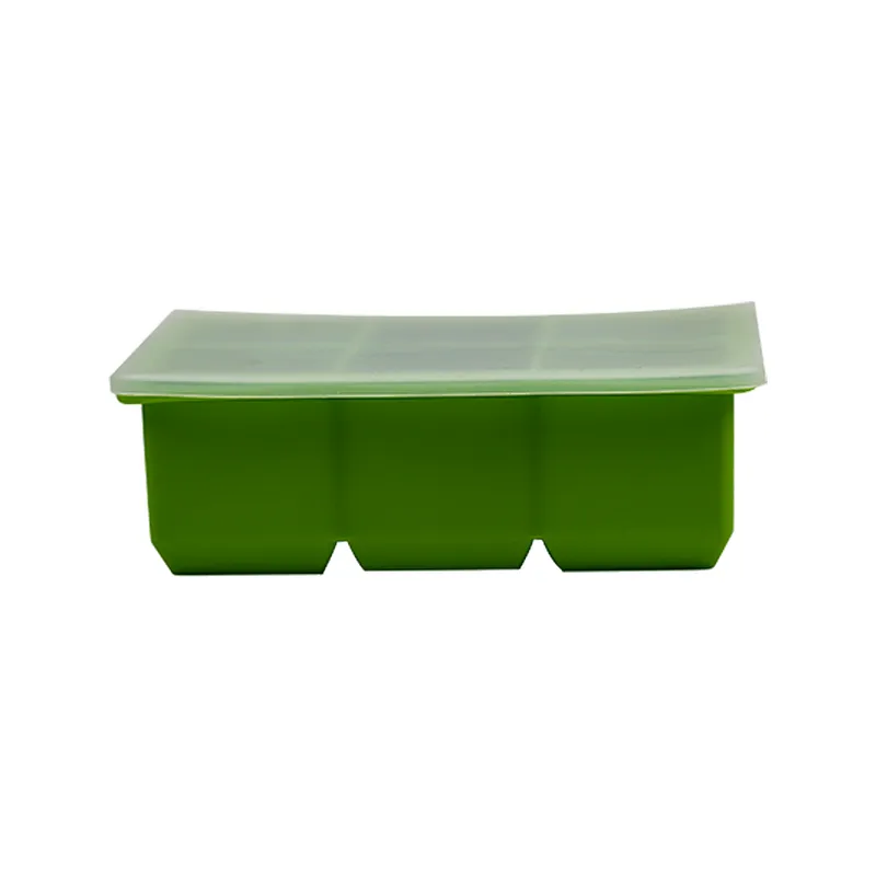 Silicone Sphere Whiskey Ice Ball Maker with Lids Large Square Ice Cube Molds