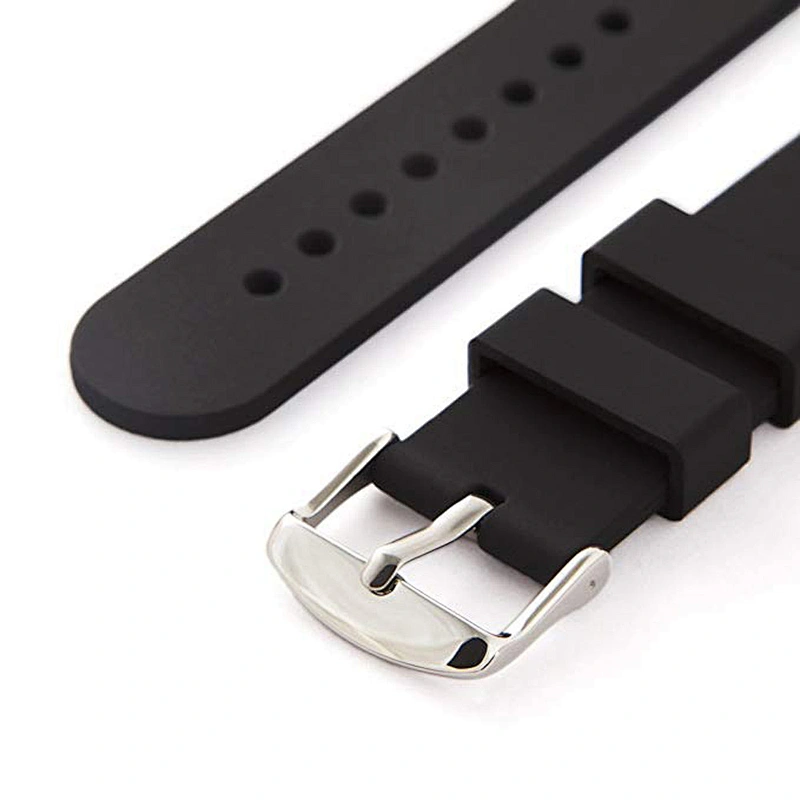 Wearable Elastic Smart Watch Rubber Strap with Metal Clasps Custom Bands