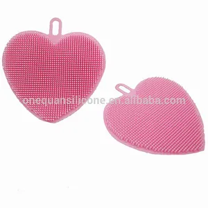 Silicone Sponges Food-Grade Mildew-Free Silicone Dishwashing Scrubber for Washing Pot, Pan, Bowl, Fruit and Vegetables