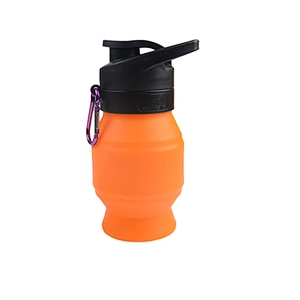 Foldable Leak Proof  Travel Sports Outdoors Easy To Clean and Store Portable Flask FDA Approved  BPA Free Non Toxic