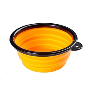 Silicone Collapsible Dog Bowls BPA Free and Dishwasher Safe Portable and Foldable Travel Bowls-with 7-Color
