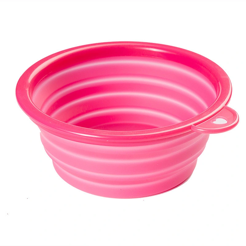 Silicone Collapsible Dog Bowl (450ml) Dishwasher Safe Portable Foldable Travel Bowl Camping Bowls for Dogs and Cats