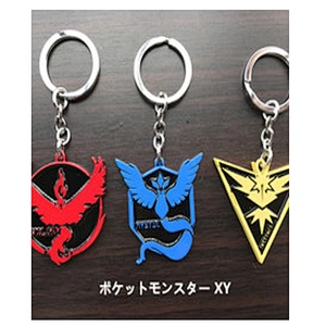 Factory wholesale promotional gifts christmas bestselling keychain go pokemon card key ring