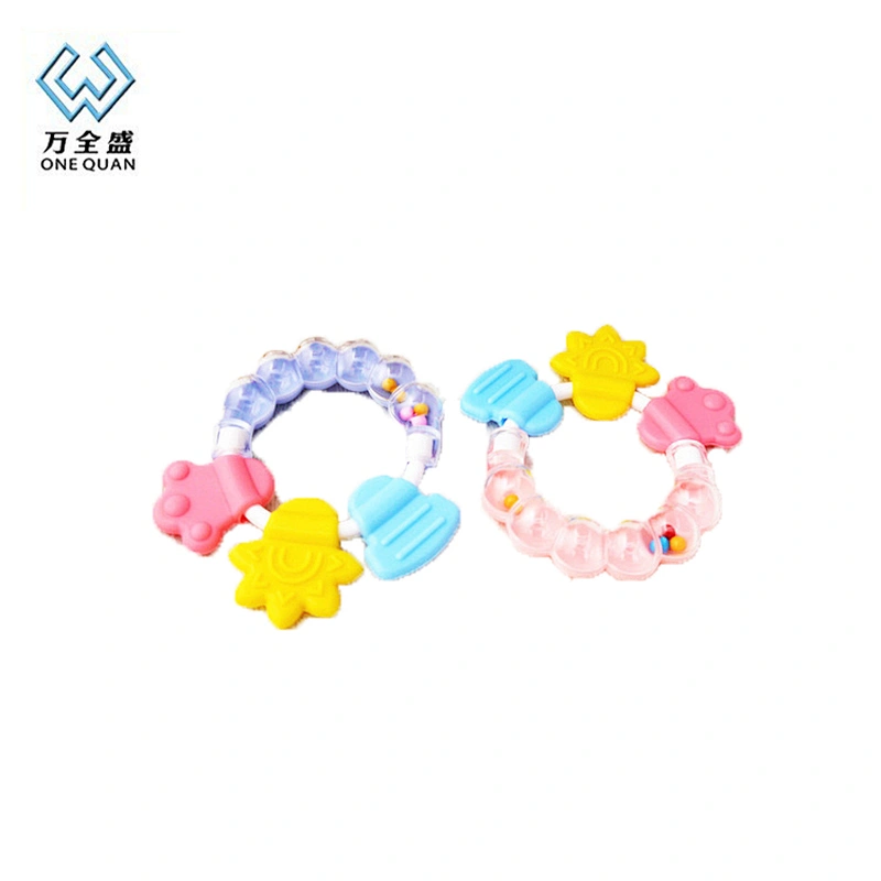New silicone custom OEM baby rattles teether toys