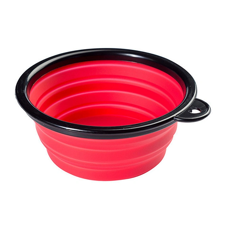 Silicone Collapsible Dog Bowl (450ml) Dishwasher Safe Portable Foldable Travel Bowl Camping Bowls for Dogs and Cats