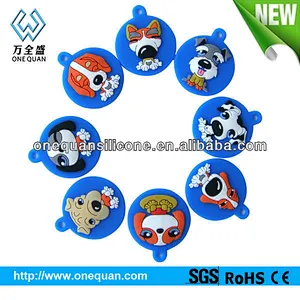 New arrival silicone ID embossing logo dog tag protect your dog from missing