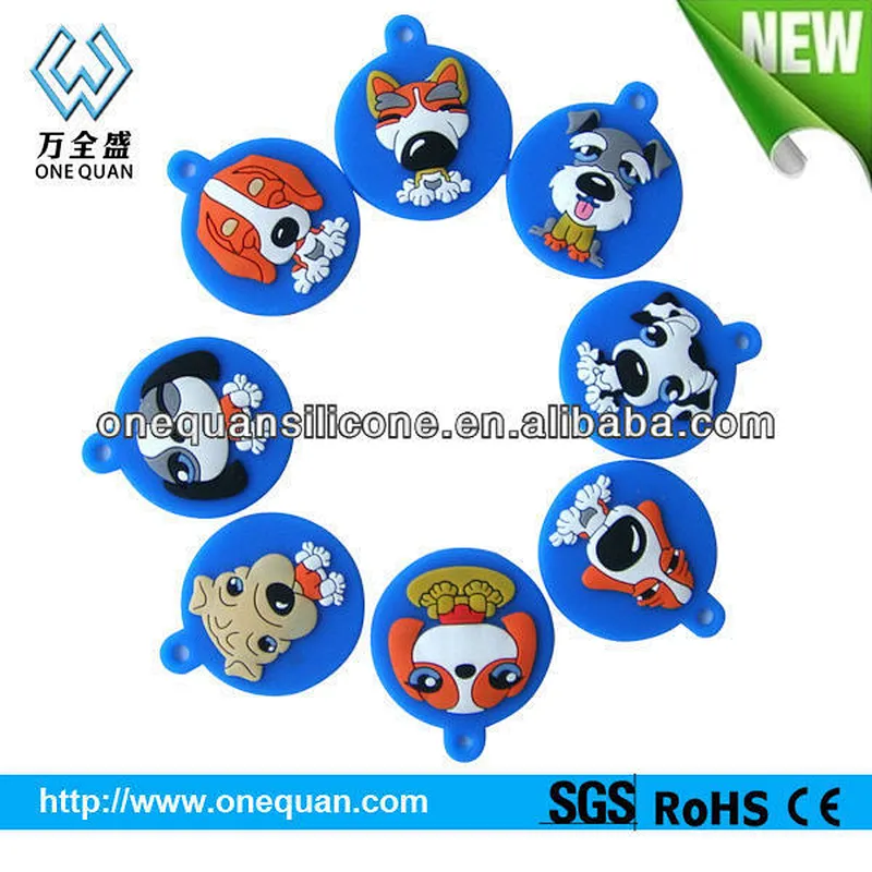 New arrival silicone ID embossing logo dog tag protect your dog from missing