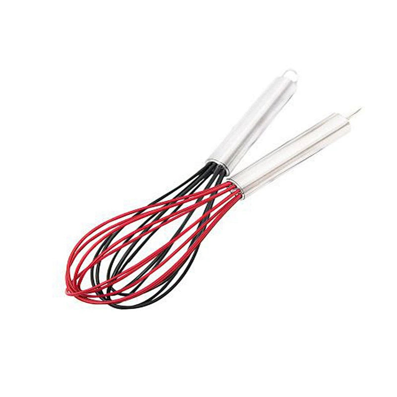 25 cm Food Grade Stainless Steel Egg Beater, Manual Silicone Hand Egg Beater