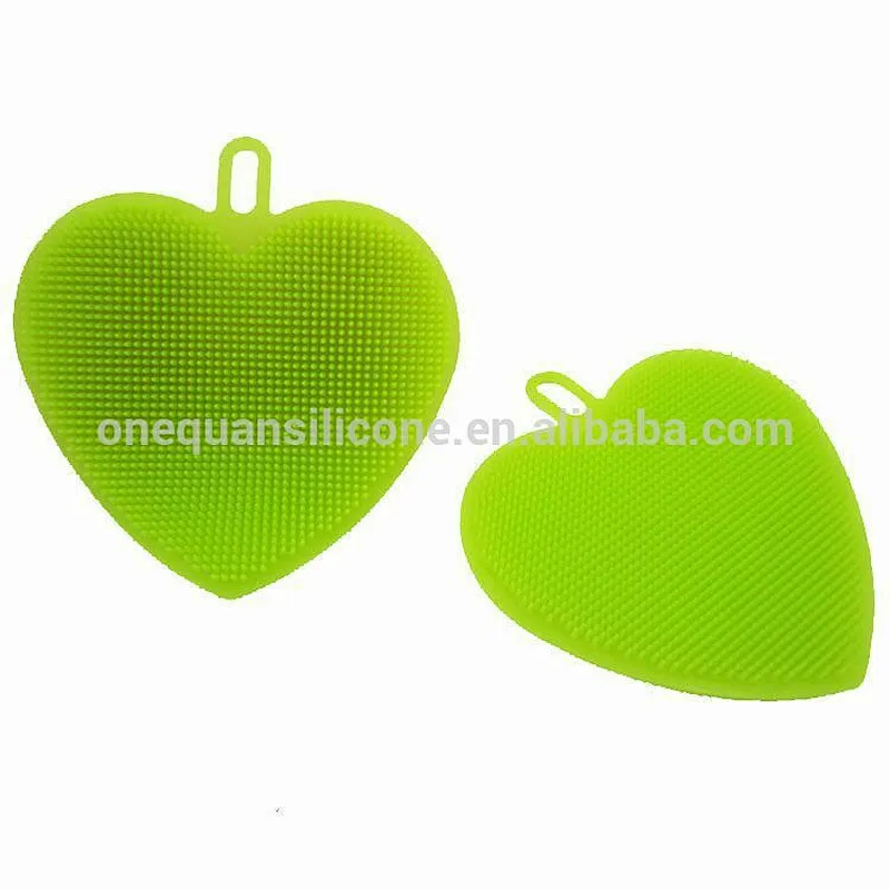Silicone Dish Sponge Washing Brush Scrubber Household Cleaning Sponges, Antibacterial Mildew-Free Brushes