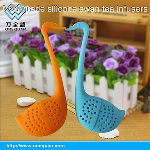Smart Kitchen tea Tools/Beautiful swan Shape Silicone Tea Infuser
