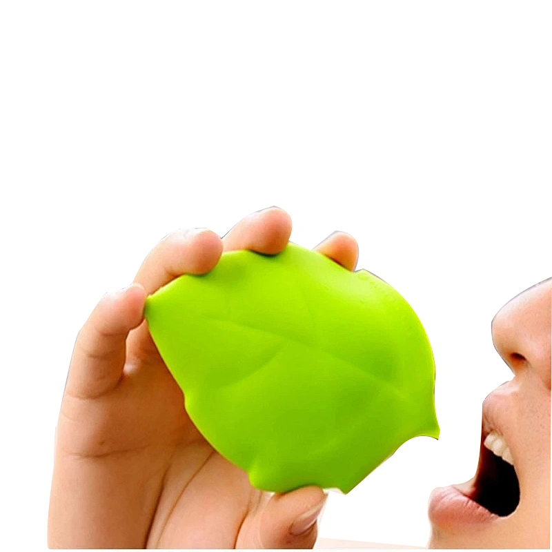 creative portable folding silicone Leaf shape wash cup outdoor travel camping folding cup