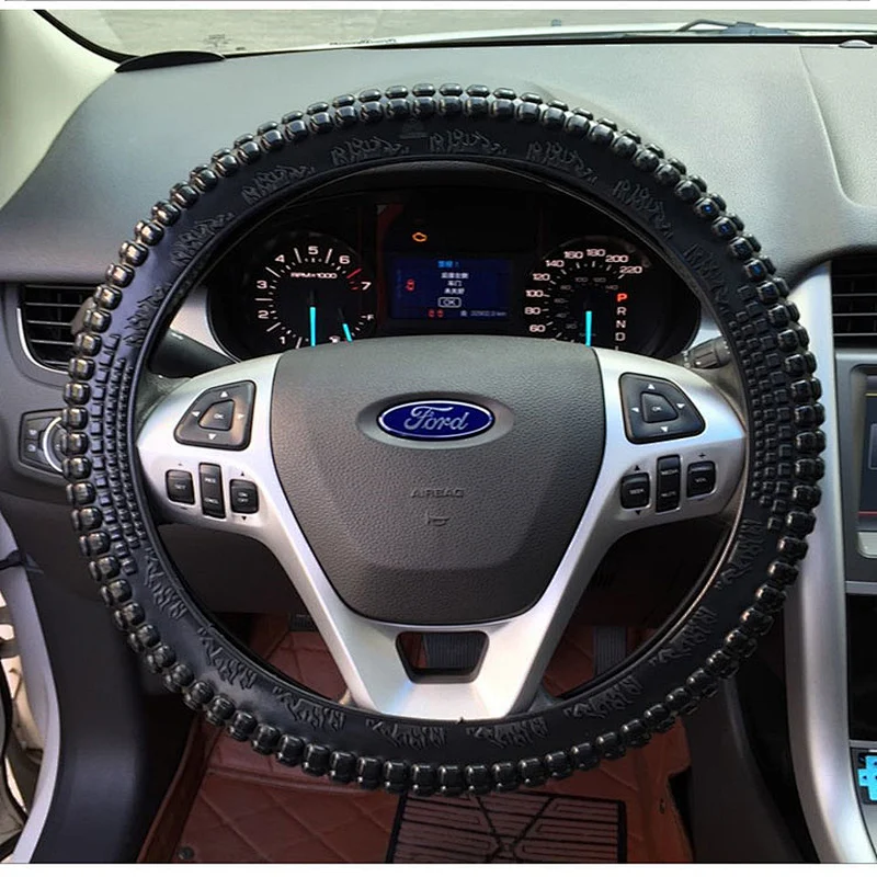 Silicone Anti-slip Car Steering Wheel Cover Novel Geometrical Pattern Universal 14-15 inch