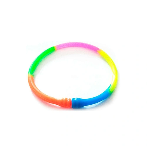 adjustable silicone wristband,promotional kids slim rainbow color wristband