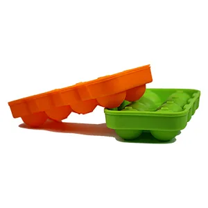 Wholesale New Design Silicone Ice Cube Tray Ball Shape 8 Holes Ice Mold