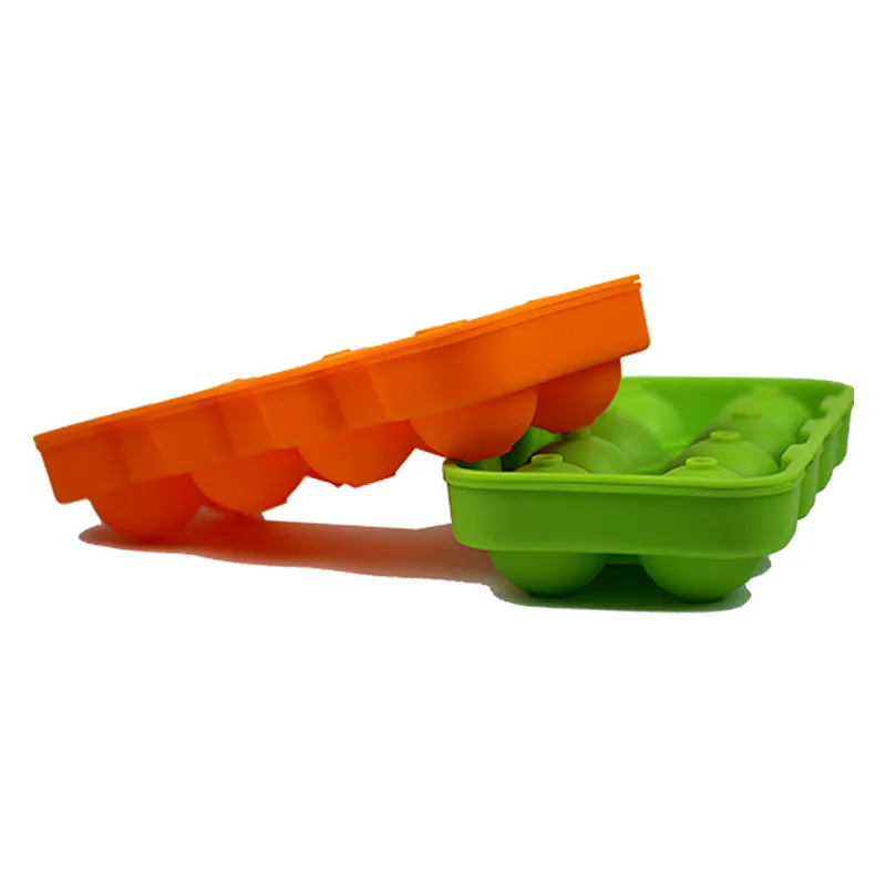 Wholesale New Design Silicone Ice Cube Tray Ball Shape 8 Holes Ice Mold