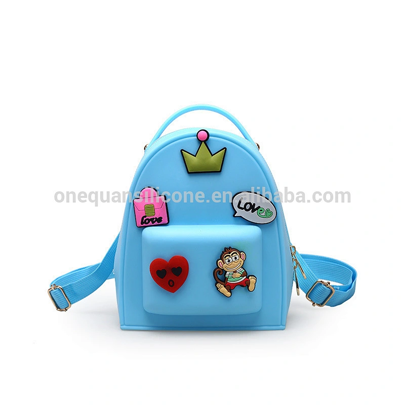 Sweet Spring Water Cute Cartoon Cute Silicone Backpack Travel Outdoor Rucksack School Bags for Girls