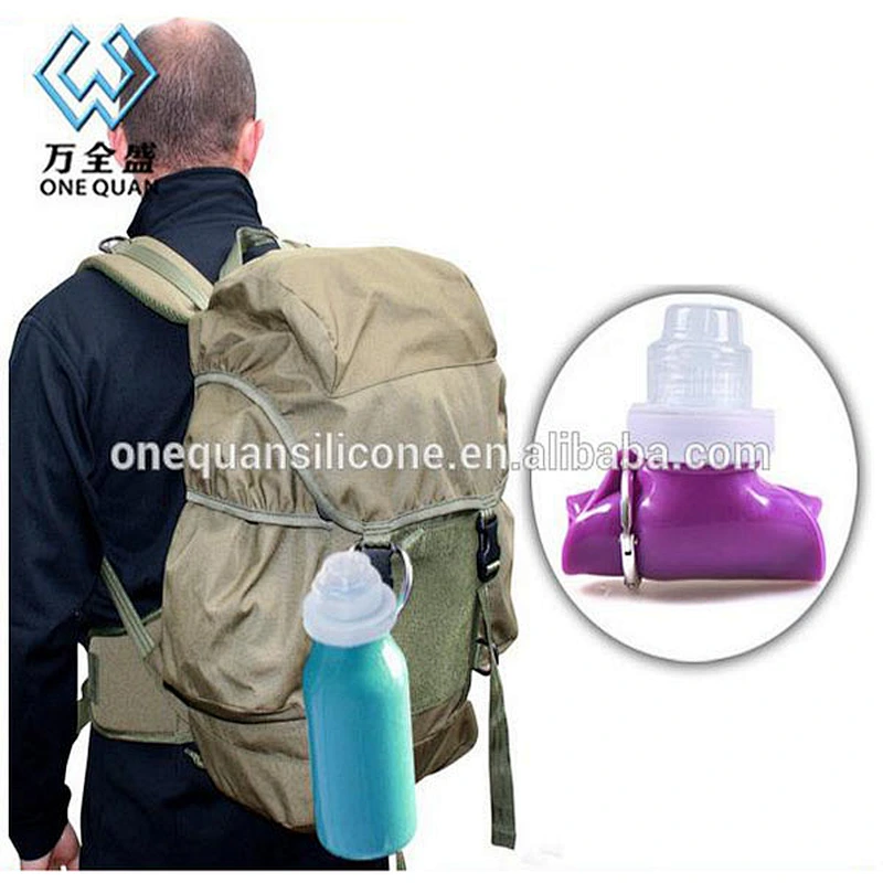 Silicone collapse water bottle sports drinking bottle fold water bottle