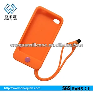 new arrival silicone protective phone case with touch pen