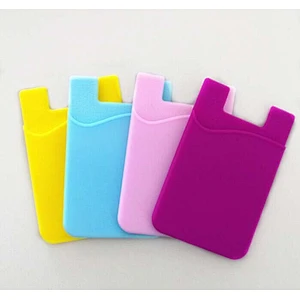 New 3M sticky silicone cell phone back pouch card holder wallet business card Bag