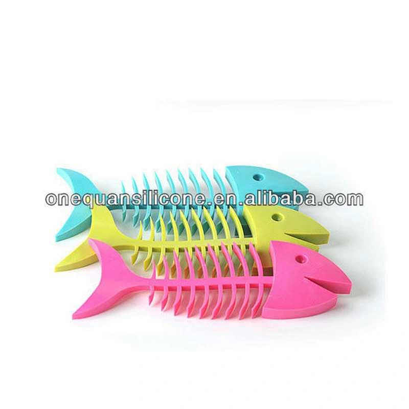 wholesale multi colors custom fish bone shape silicone soap mould,soap dish for shower