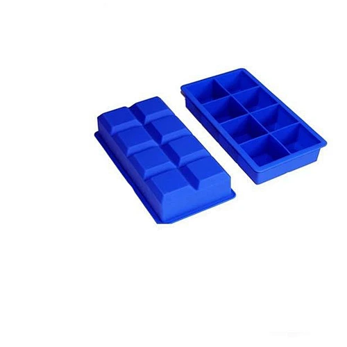 6-Cube Silicone Ice Tray Mold Set One quan Pack of 2 Silicone Ice Cube Tray
