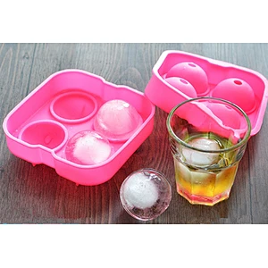 4 holes silicone ice ball mold/round ice ball tray/ ice ball maker