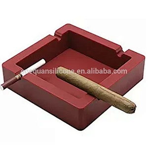 Unbreakable Silicone Ashtray with 4 Cigars and Cigarettes Dual-use Grooves for Patio Indoor Ashtray Home decor