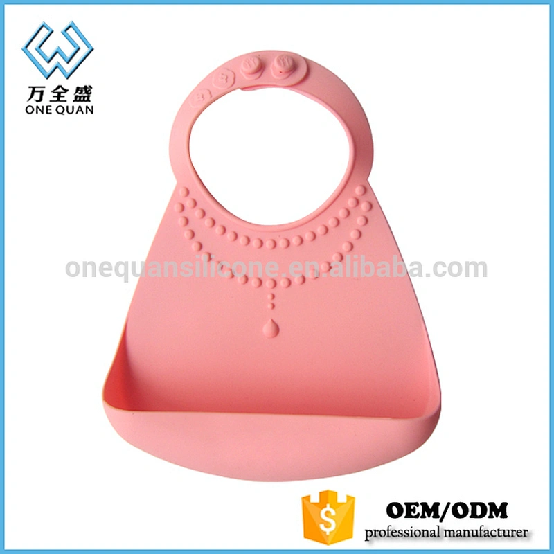 FDA LFGB High Quality Silicone Best Fancy Baby Bib Waterproof Silicone Bib