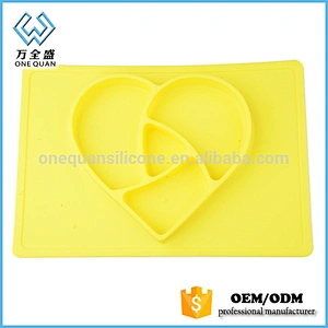 Silicone suction Non-toxic silicone baby placemat plate silicone placemat for kids