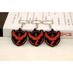 Factory wholesale promotional gifts christmas bestselling keychain go pokemon card key ring