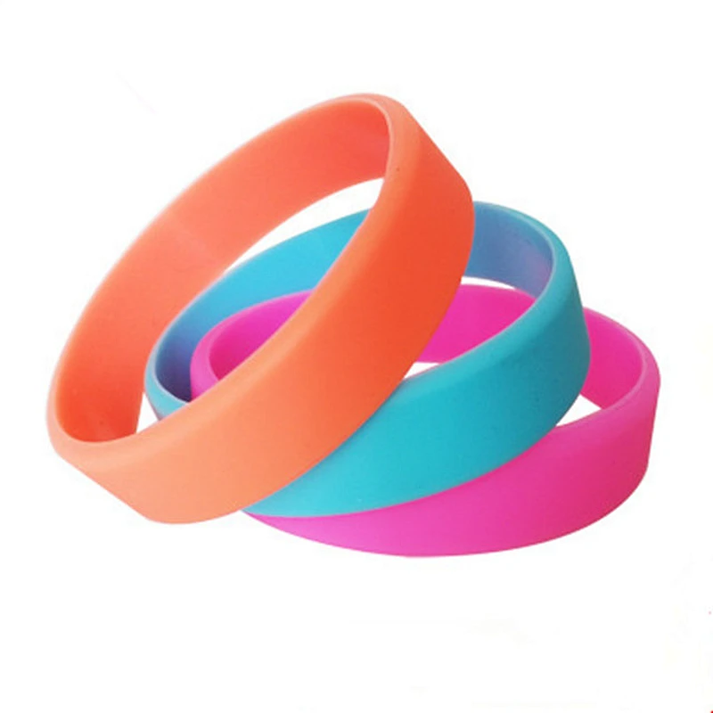 202X12 mm Wrist Band Unbreakable Elastic Silicone Rubber Band Wristband UV