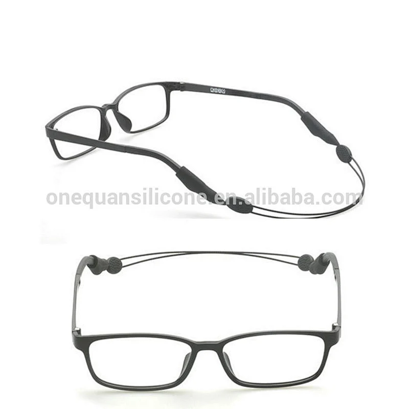 Adjustable fashion silicone eye glasses strap, sunglasses retainer, silicone glasses cord