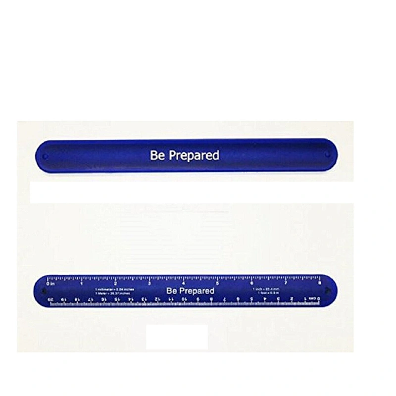 Silicone rubber slap ruler bracelet wristband for kids and office work