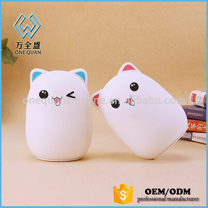 Creative Soft Silicone Cute Night Light Cartoon Bear Design and Sensitive Night Lamp Warm White & 7 LED Color