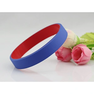 Inspirational Silicone Bracelets Rubber Band Wristbands double color