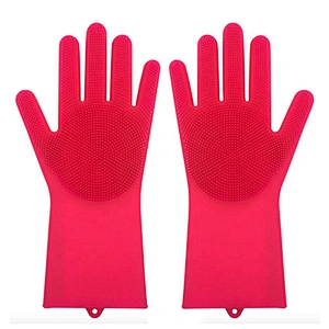 Silicone Dishwashing Gloves Reusable Cleaning Gloves for Kitchen