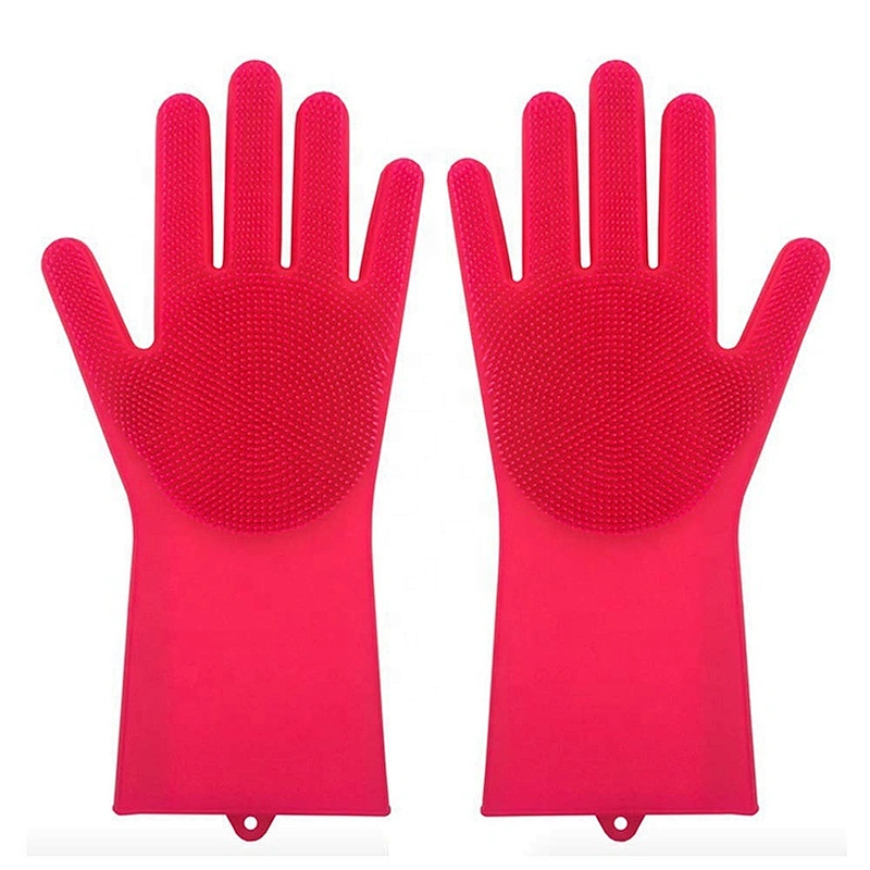 Silicone Dishwashing Gloves Reusable Cleaning Gloves for Kitchen