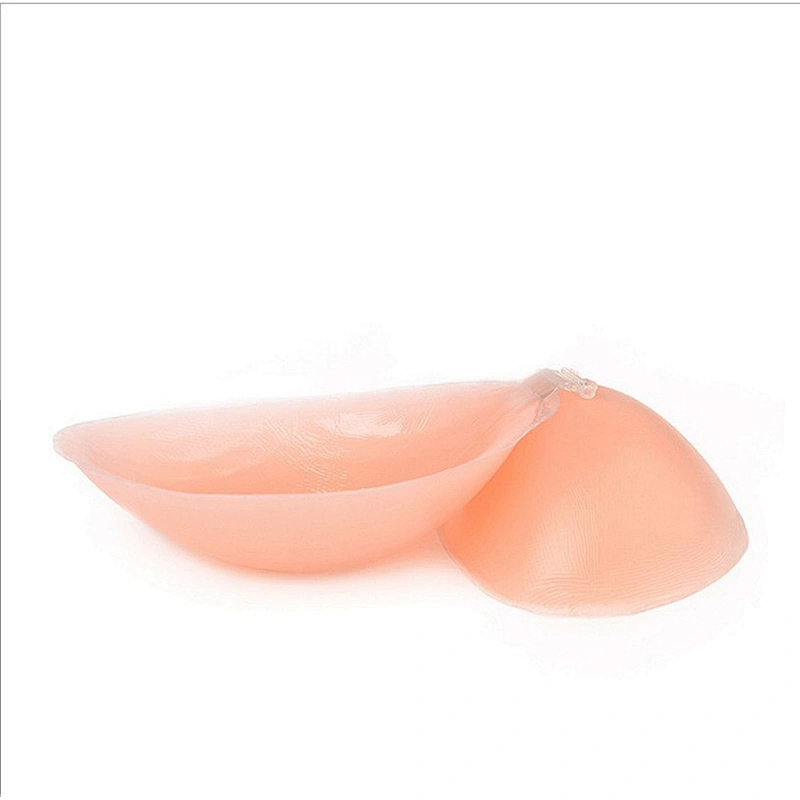 Shample Strapless Bra, Strapless Sticky Bra Reusable Silicone Push Up Self Adhesive for Women Beige