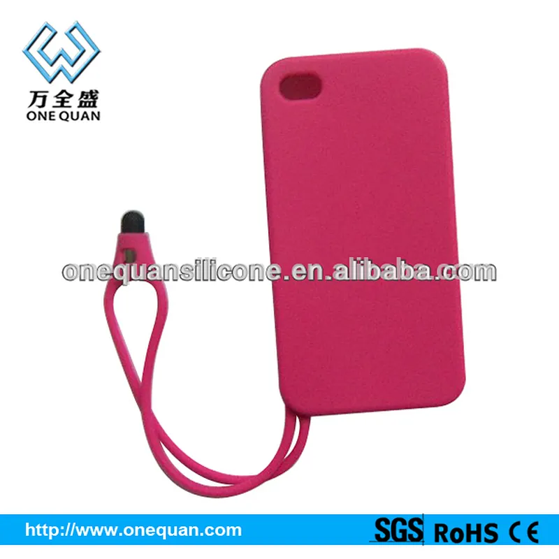 new arrival silicone protective phone case with touch pen