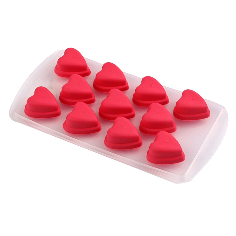 Promotional Custom Non-toxic Clear Ice Cube Tray Plastic Ice Durable Tray Mold