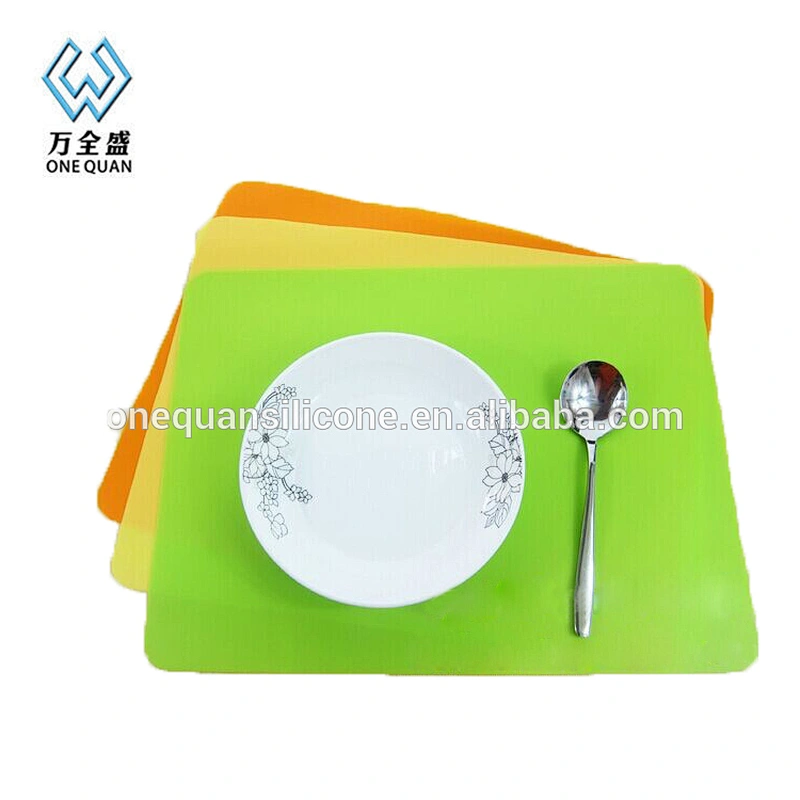 Custom Anti Slip Table Mat Print Silicone Placemat Kids Square Table Mat