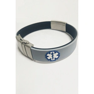 Amazon Medical identification QR code brace silicone Clasp energy bracelet health medical wristband