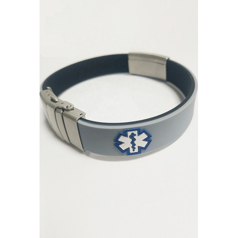 Amazon Medical identification QR code brace silicone Clasp energy bracelet health medical wristband