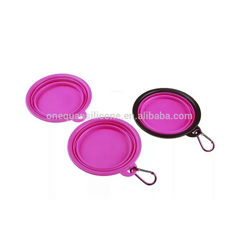 Collapsible Dog Bowl Food Grade Silicone BPA Free FDA Approved Foldable Expandable Cup Dish for Pet Cat Food Water Feeding Por