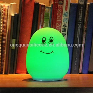 Egg Sensor Tap Control LED Night Light For Children Baby Kids Bedside Lamp