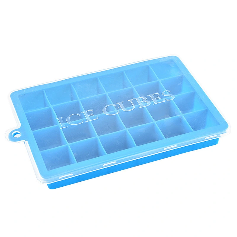 Silicone Ice Cube Trays Silicone Food Storage Ice Bucket 24 Cavity Square Ice Mould