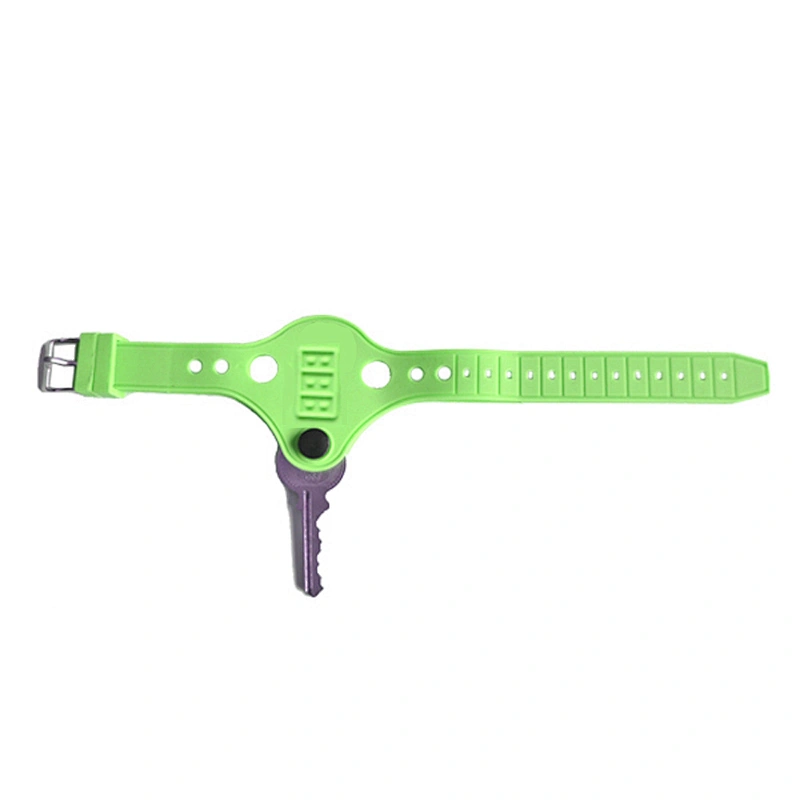 Wholesale Silicone Key Ring Bracelet with Lock