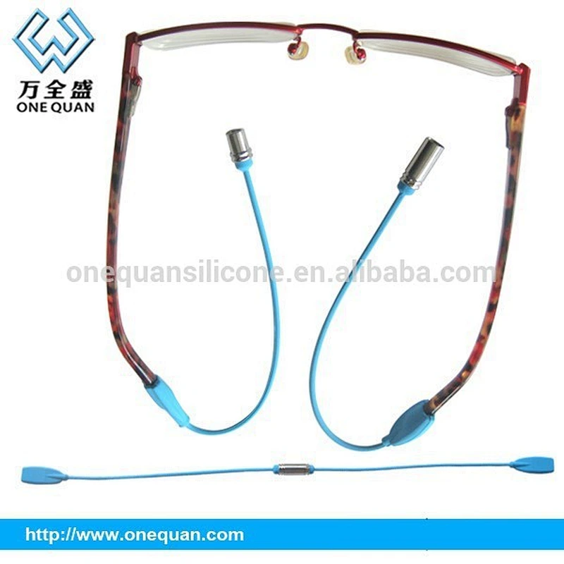 2015 factory wholesale fashion silicone magnet sports glasses strap magnetic adjustable silicone eyeglass strap